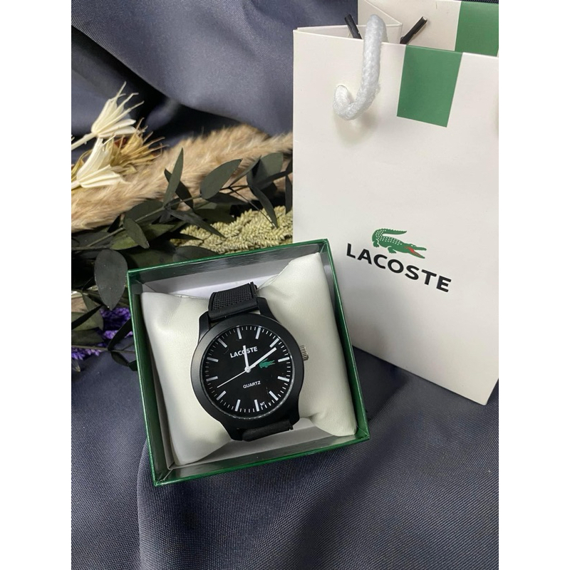 Lacoste rubber watch with box water resist casual paper bag not include