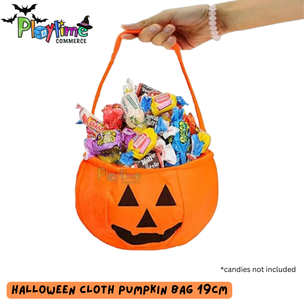 Halloween Pumpkin Candy Bag Trick or Treat Candies Felt Bag basket ...