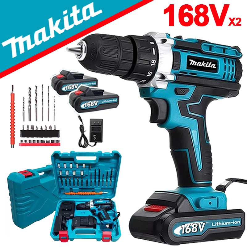 Cordless Drill Set Heavy Duty Charger Rechargeable Makita Original Electtic Hand Drill Power Tools Shopee Philippines