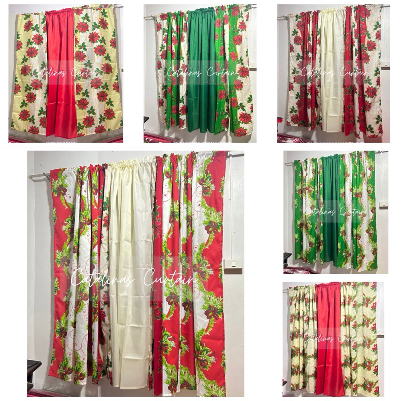Catalinas Curtain| 3 in 1 Christmas Elegant Aesthetic Set Curtain ...