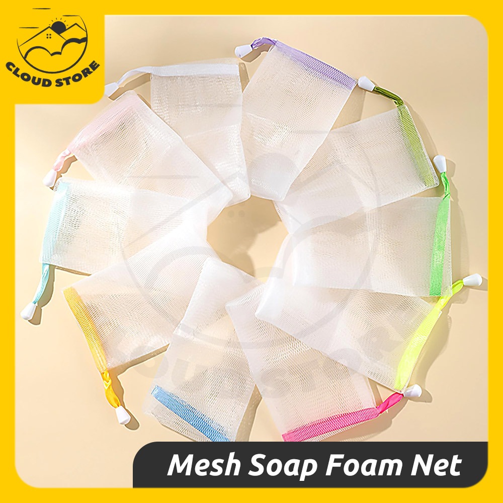 10Pcs Exfoliating Mesh Soap Pouch Double Layer Thicken Foam Net Bubble ...