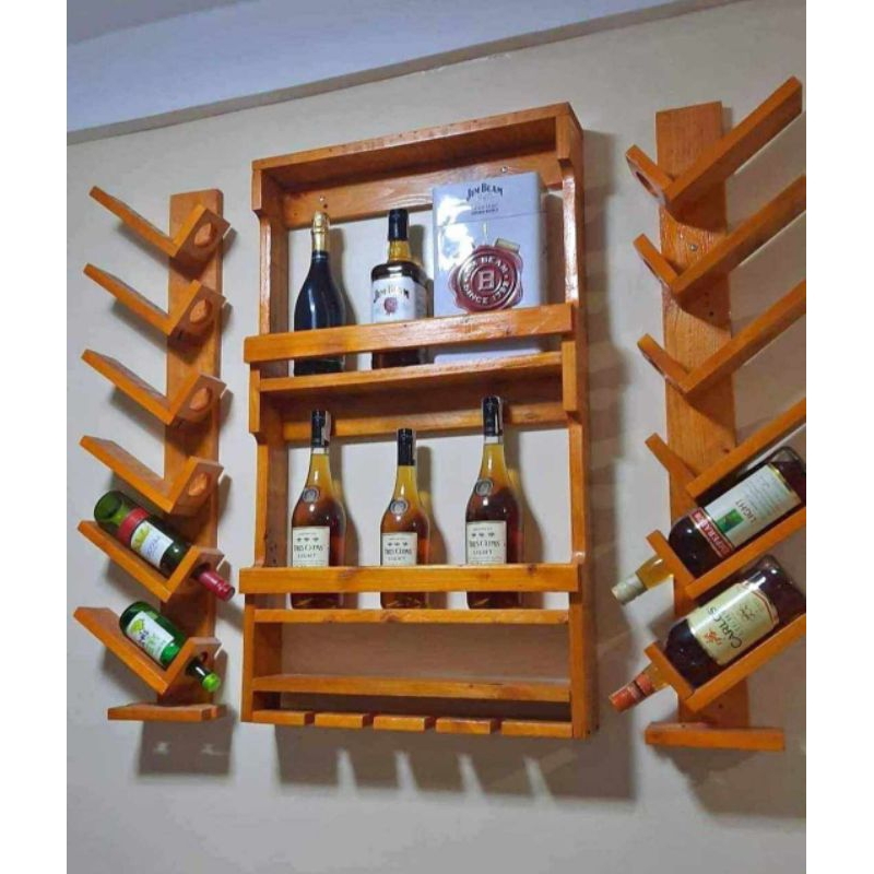 Wine Rack with Fully Varnish heavy duty | Shopee Philippines