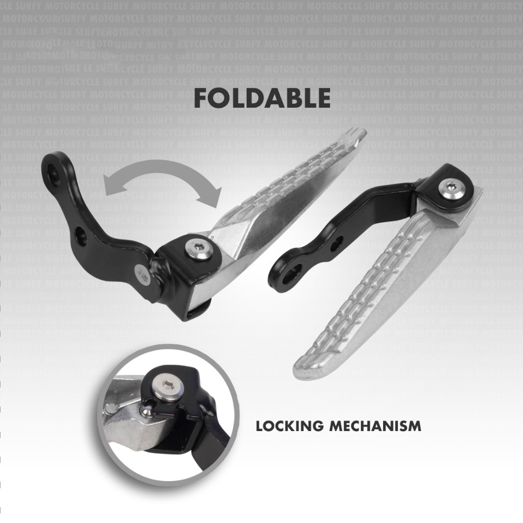 Aerox V1/V2 Rear Footrest With Bracket Set Alloy Footpeg Assembly ...