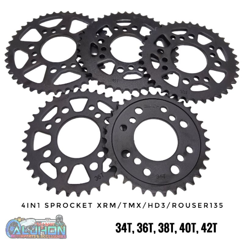 UNIVERSAL 4IN1 REAR SPROCKET XRM/TMX/HD3/ROUSER135 | Shopee Philippines