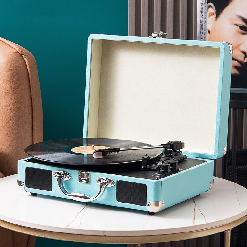 GSE Retro Bluetooth 33 Rpm Vinyl LP Record Player Turntable Suitcase ...