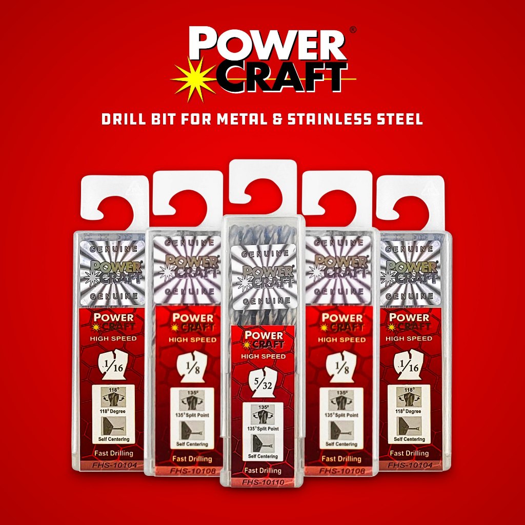 PowerCraft Heavy Duty HSS Drill Bit Set for Metal and Stainless