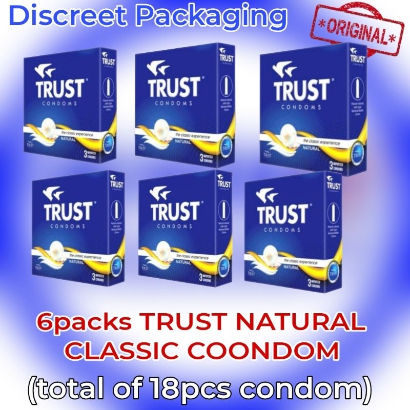 TRUST CONDOM NATURAL (6packs)DISCREET PACKAGING | Shopee Philippines