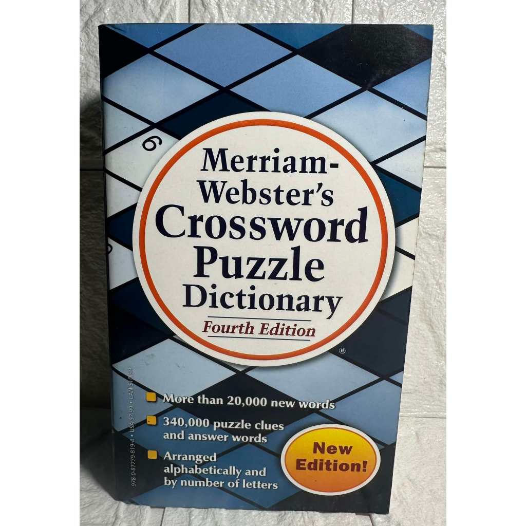 2015 MERRIAMWEBSTER'S CROSSWORD PUZZLE DICTIONARY FOURTH EDITION (Pocketbook Size) Shopee