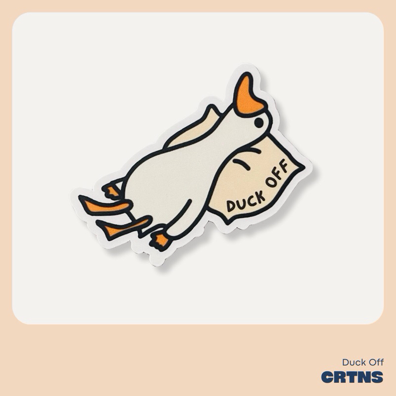 Duck Off Stickers | Vinyl Waterproof Matte Sticker | Witty Lines ...