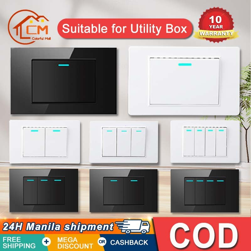CM Light Switch Modern Wall Switch for Light Household 3 Way 2 Gang ...