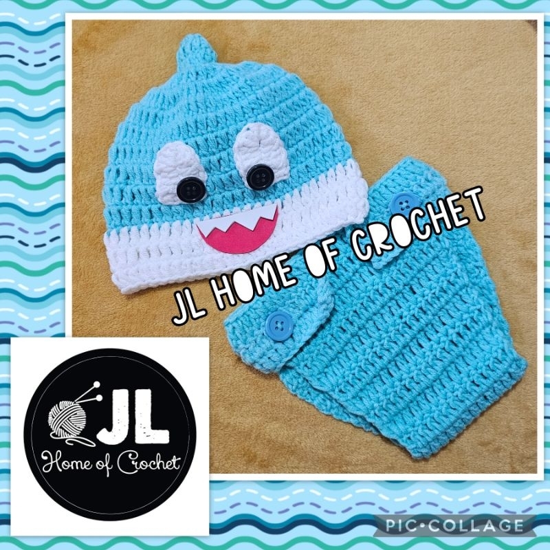 Baby shark crochet hat hotsell