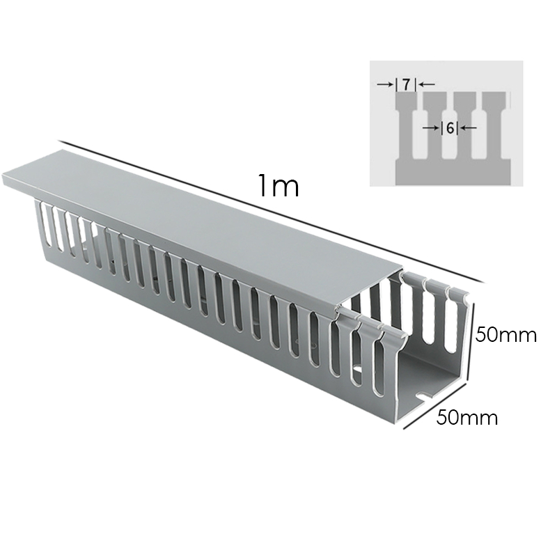 1M 30cm/50cm PVC Cable Raceway Open Slot Cable Management Duct Under ...
