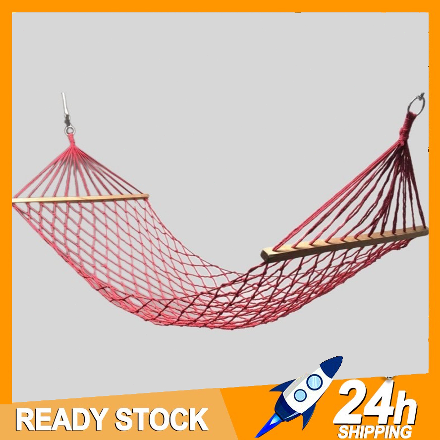 camping200X80cm pole cotton rope hammock bed travel camping picnic ...