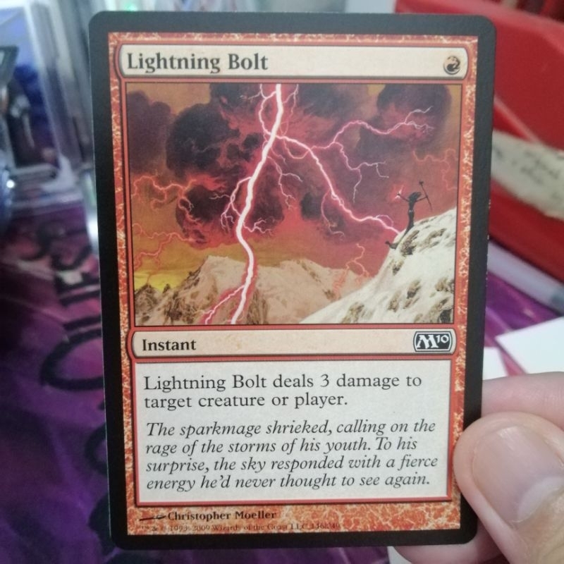 1 PLAYED Lighting Bolt MTG card magic the gathering CCG | Shopee ...