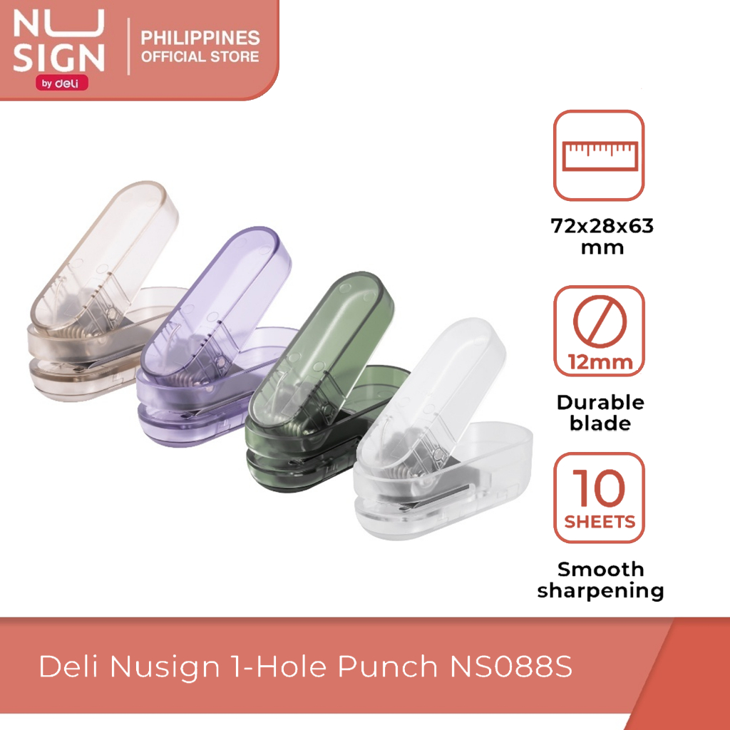 Deli NS088S Nusign 1-Hole Punch | Shopee Philippines