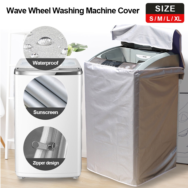 Washing Machine Cover Waterproof Dustproof Dust Cover Sunscreen ...