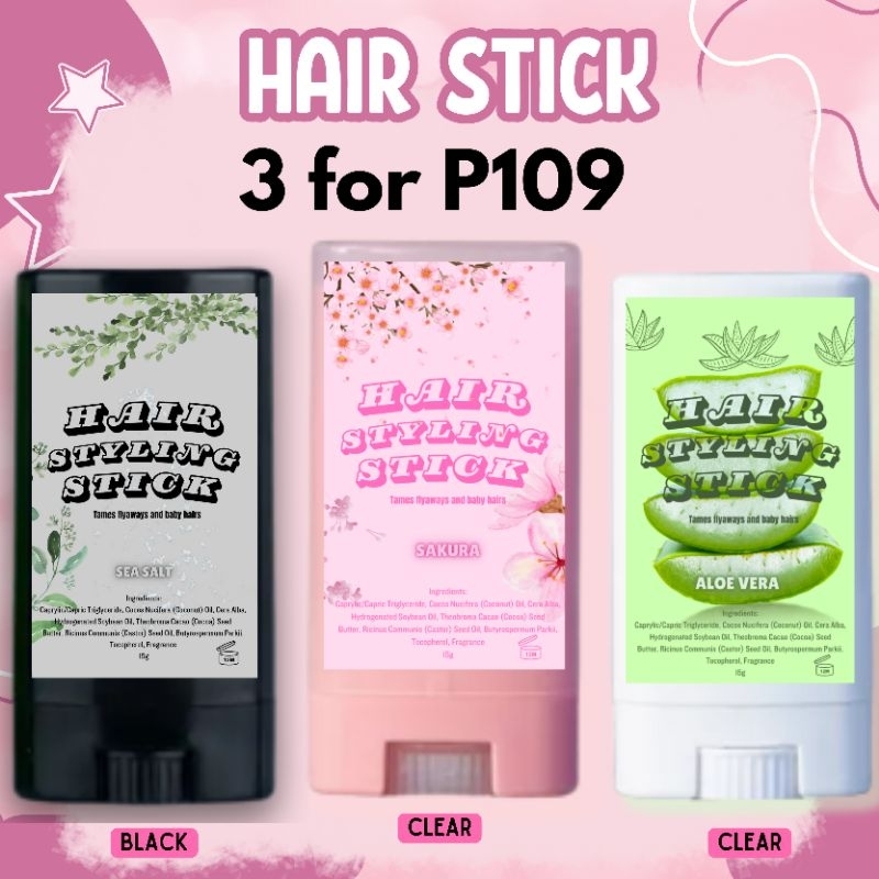 Hair Styling Stick Wax Stick Tamer Scented for Men and Women | Shopee ...