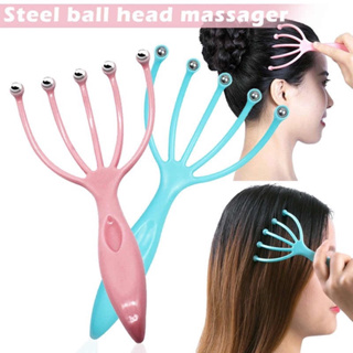 Head Scalp Massager Comb Neck Massage Roller Claws Tool for Hair Growth  Stress Relief Rest Green 