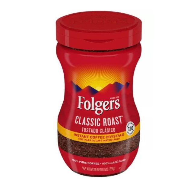 Original Folgers Classic Medium Roast Instant Coffee 8oz 226g Shopee