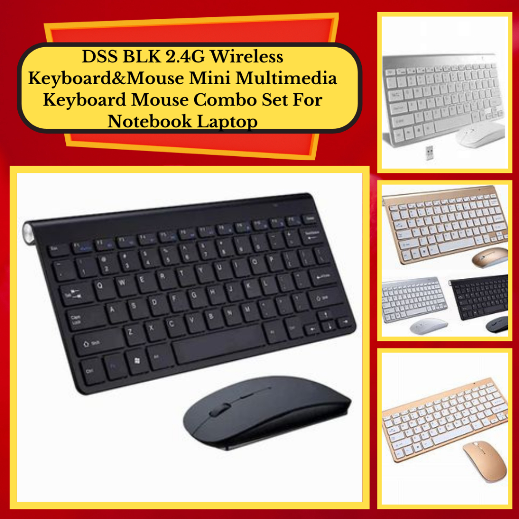DSS BLK 2.4G Wireless Keyboard&Mouse Mini Multimedia Keyboard Mouse