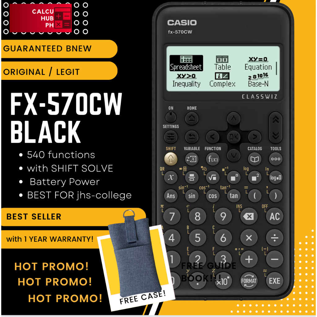 CASIO CLASSWIZ FX570CW SCIENTIFIC CALCULATOR LEGIT FREE CALCULATOR CASE