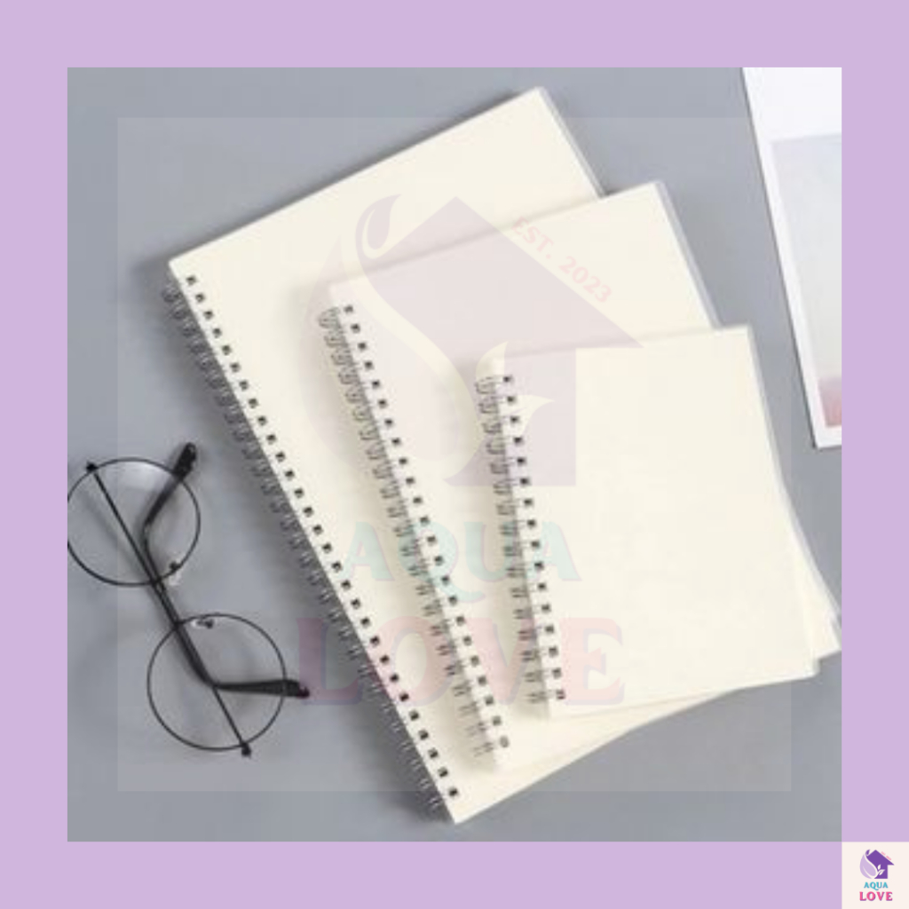 AQUA*A5 A6 B5 Spiral book coil Notebook To-Do Lined Blank Grid Paper ...