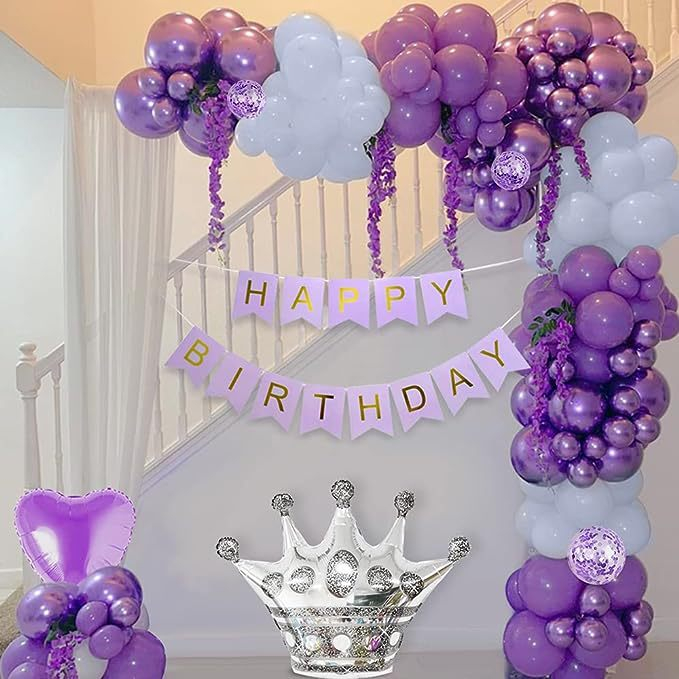 D394 Purple Lavender Themed Party Latex Balloons Baby Shower Brithday ...