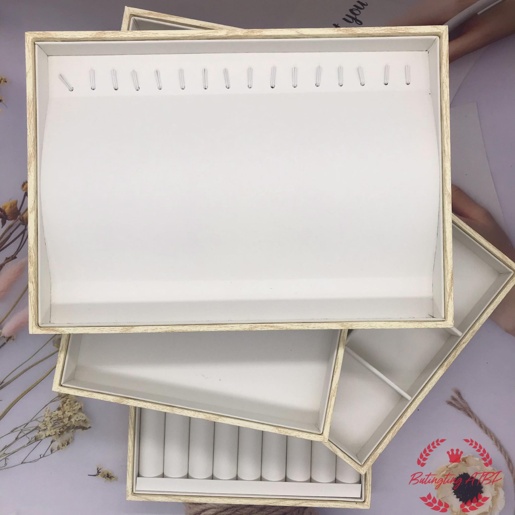 Wooden Jewelry Plate Ring Earring Display Plate Jewellery storage tray ...