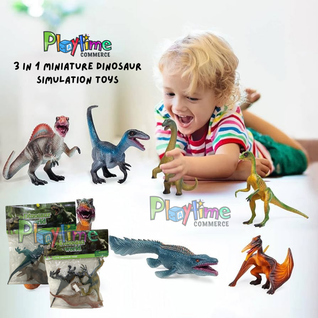 3 in 1 Dinosaur Simulation Toys Animals Toy Science Educational Dino ...
