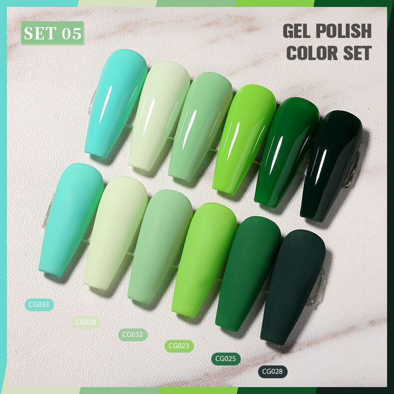 【COD Local Shipping】BORN PRETTY Green UV Gel Nail Polish Semi Permanent