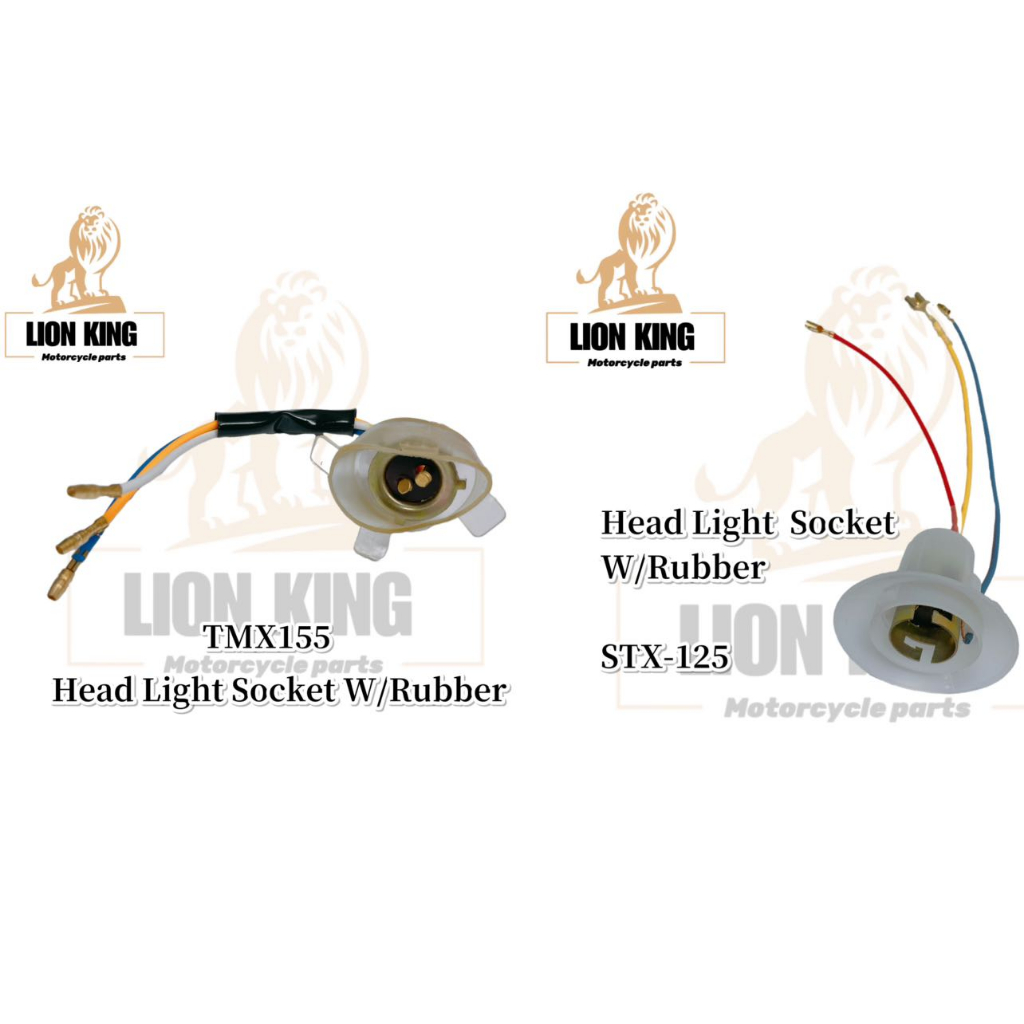 Motorcycle Parts Head Light Socket w/Rubber For STX125 TMX155 | Shopee ...