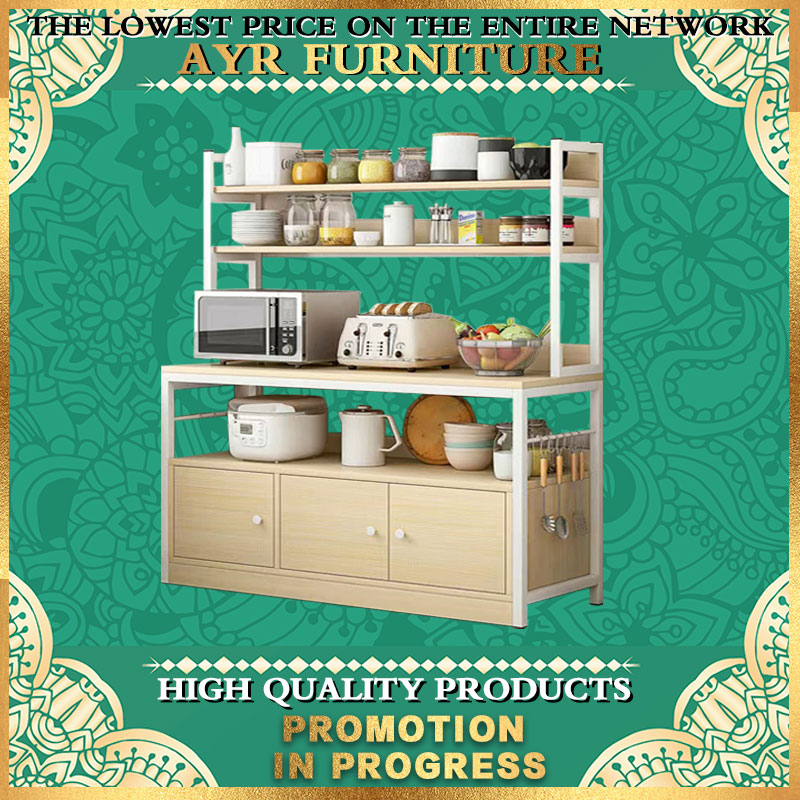 Kitchen storage rack, kitchen cutting table, multifunctional storage rack, floor stand