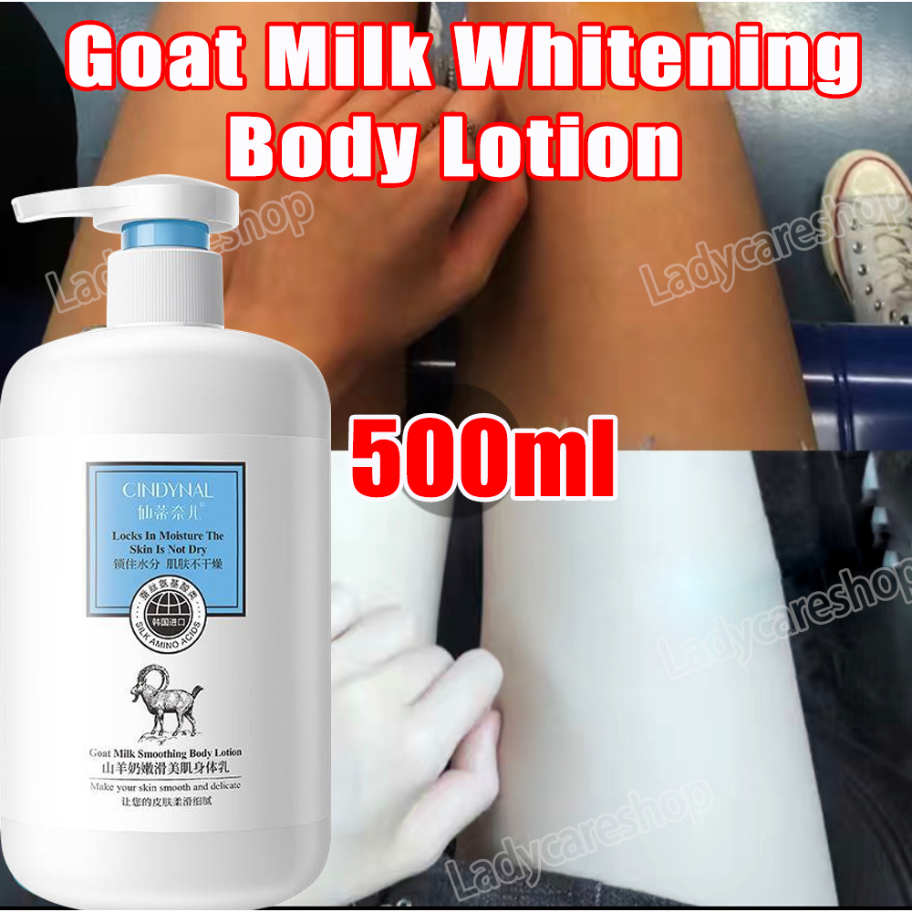 500ml Goat Milk Whitening Body Lotion Hydrating Daily Skin Care