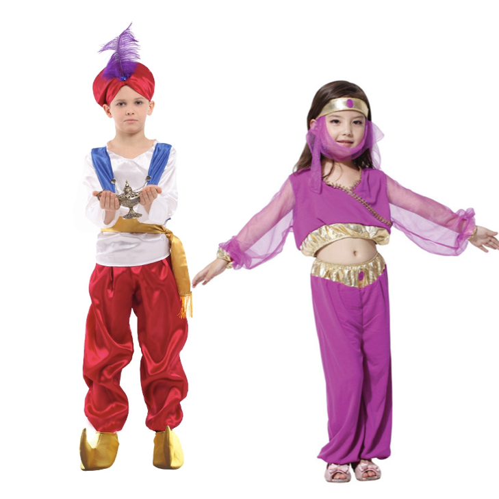 Kid's Arabian Prince Princess Gypsy Aladdin Harem Jasmine Character