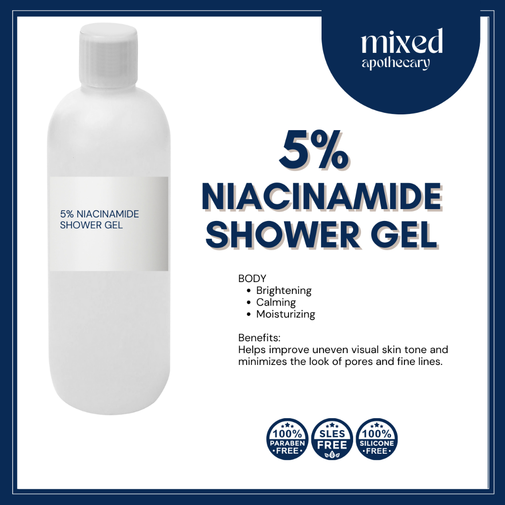 5 Niacinamide Mild Amino Acid Shower Gel SLES Free (1Liter/500ml/250ml