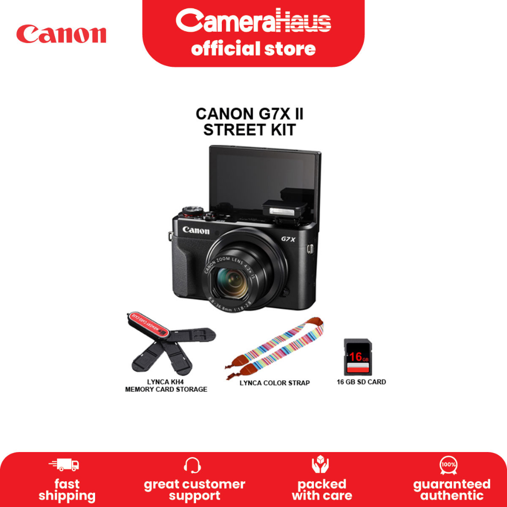 Canon Powershot G7X Mark II Digital Compact Camera+Strap+Memory Card