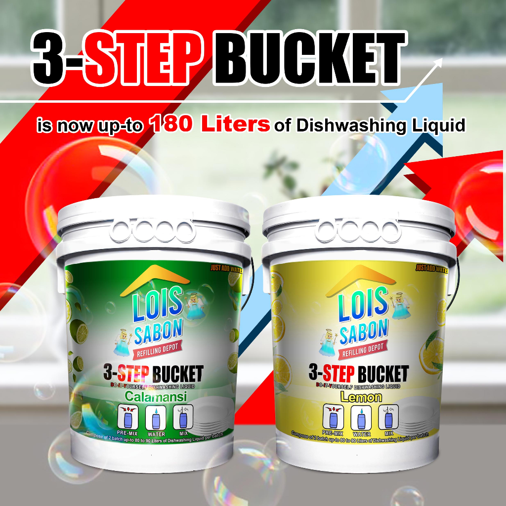 BIG 3Step Bucket DIY Dishwashing Liquid (Up to 160180 Liters of