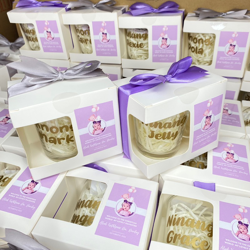 Customized Clear Mug Baptismal Giveaways Birthday Souvenir