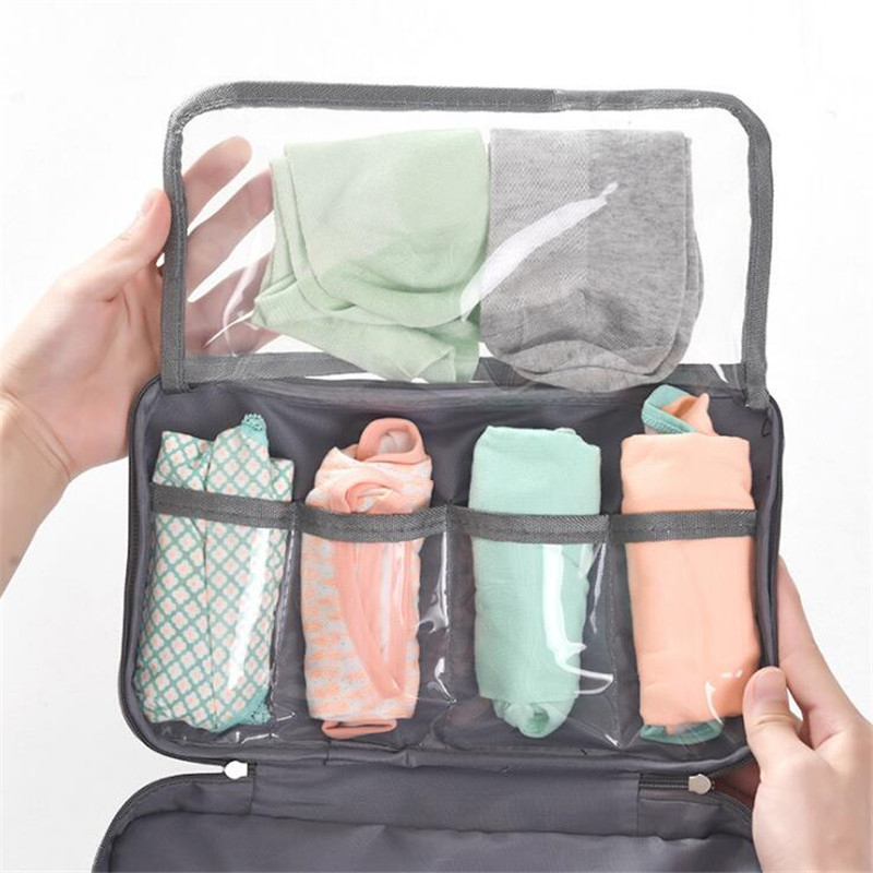 Travel Underwear Bra Sock Holder Bag Portable Compartment Clothes ...