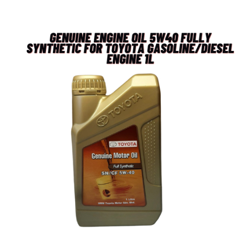 Toyota Engine Oil 5W40 Fully Synthetic for Gas/Diesel Engine 1L (12x1L