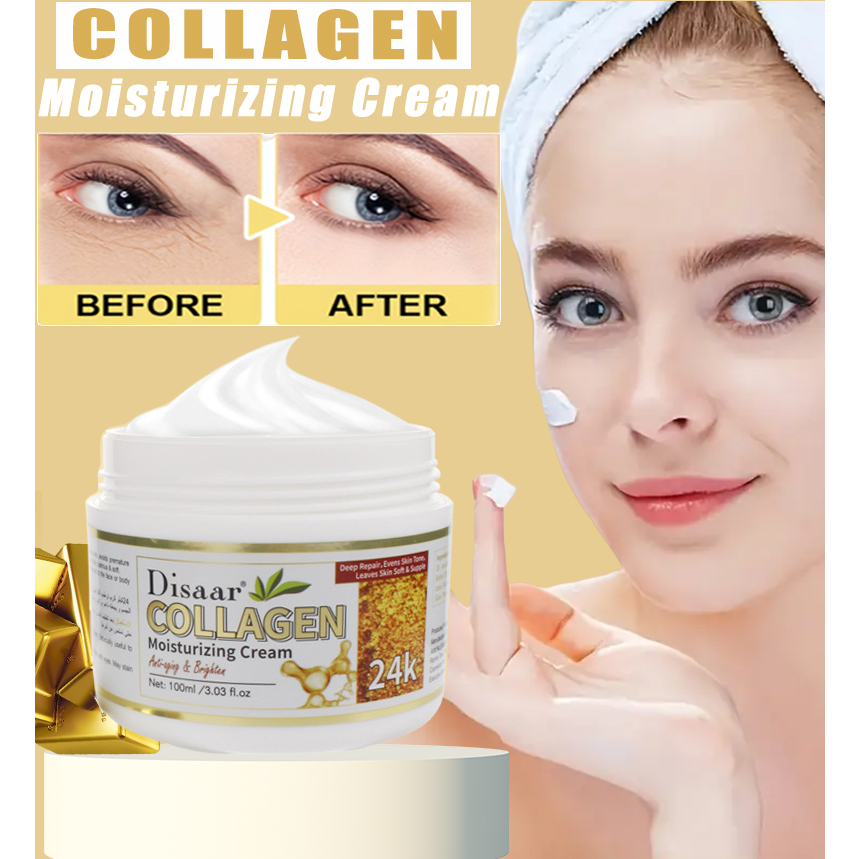 100ML Collagen Face Cream Natural Brightening Cream Whitening Concealer ...