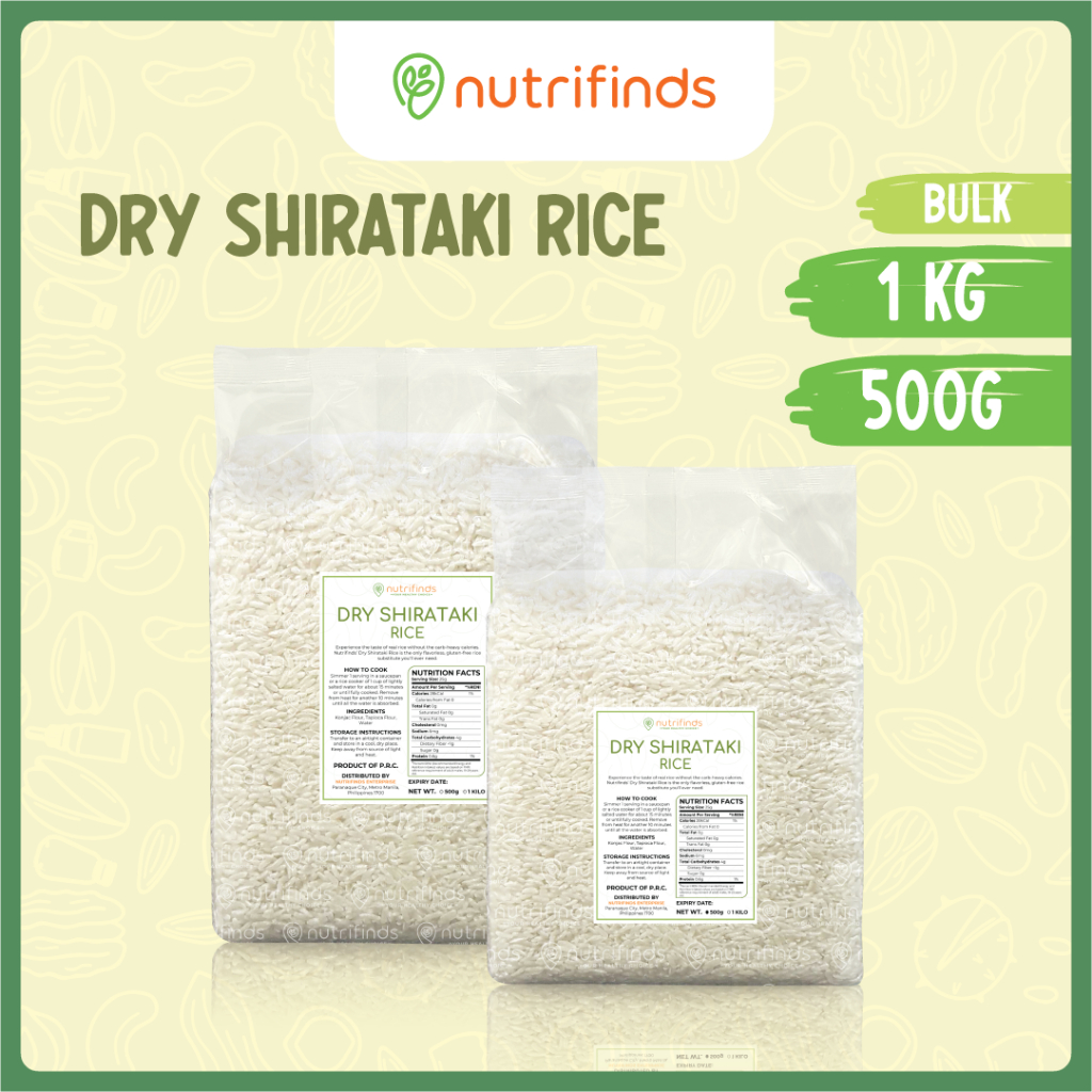 Nutrifinds Dry Shirataki Rice (Rice Alternative) - BULK | EASY TO COOK ...