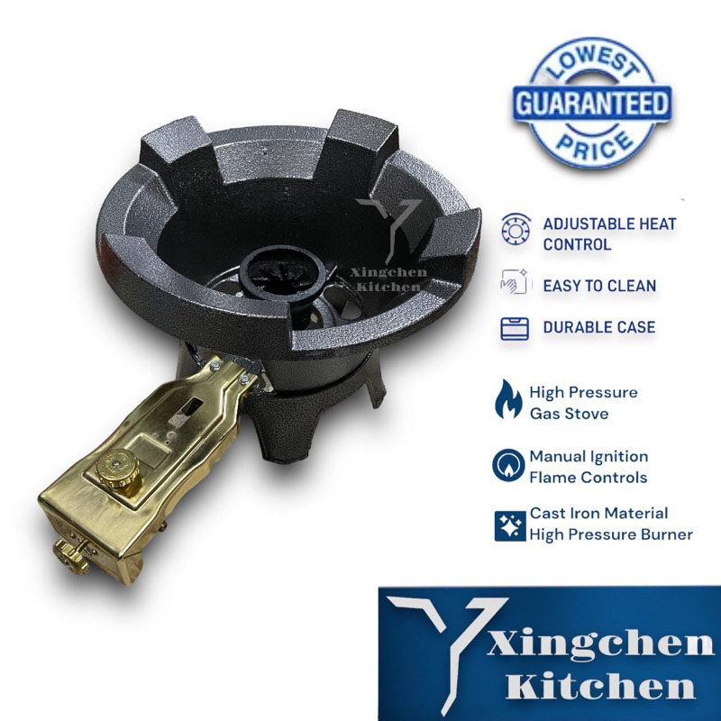 High Pressure 15-Pin Gas Burner Stove WITH HOSE AND REGULATOR