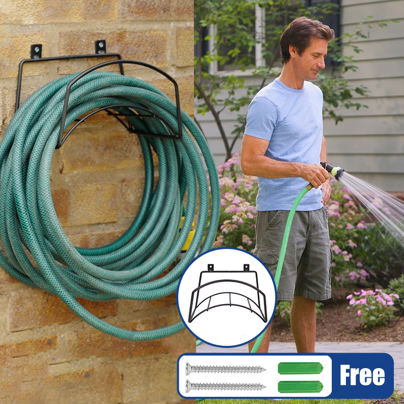 Garden Hose Rack Metal Hose Hanger Holder Storage Rack Organizer Water
