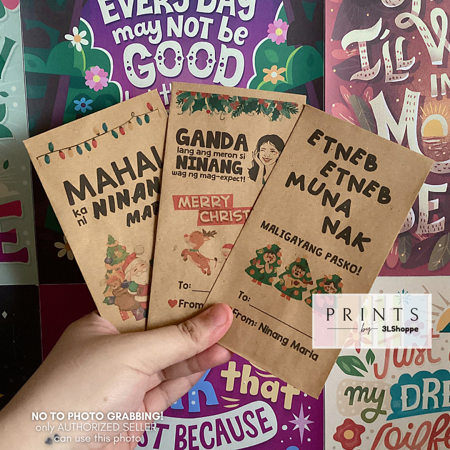 Personalized Christmas Angpao10pcs Ampaw Money Envelope Tagalog Funny