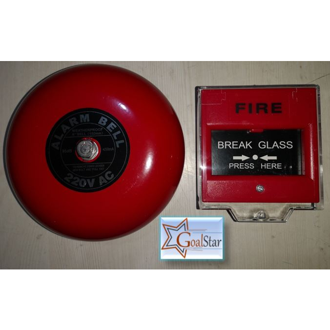 Fire Alarm Bell 220v with Break Glass Switch | Shopee Philippines