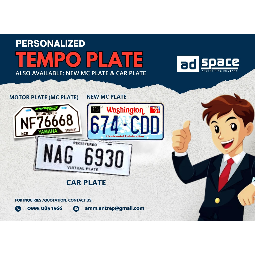 Motor Plate, Temporary Motor Plate, Euro Plate, Jeep Plate, Car Plate ...