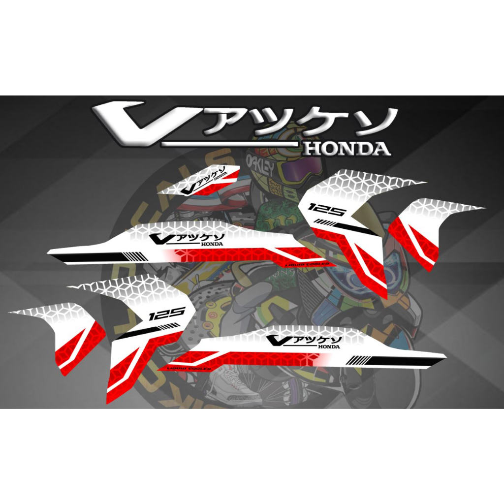 Honda Click V3 Strip Decals 1 Bikcol Decals Shopee Philippines