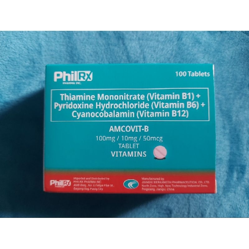 Amcovit B Vitamin B Complex B1+B6+B12. 100 tablets. FDA approved