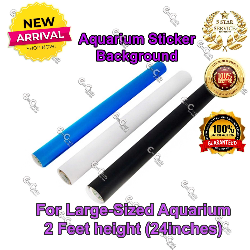 JTC WHITE Aquarium Background Sticker (for 20-175G)(wpp2)(20gl)(30gl ...